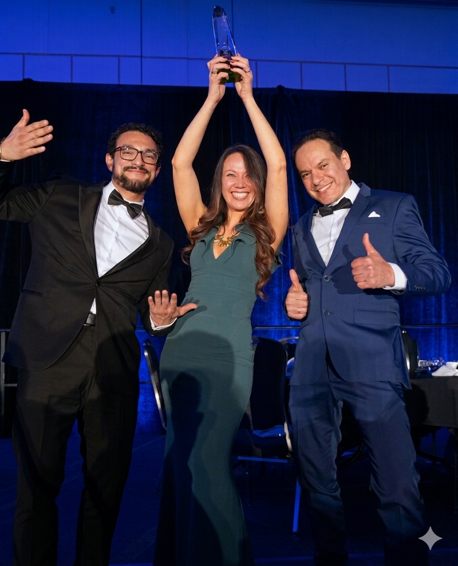 GreenTech Painting receiving the Climate Action Leadership Award in London Ontario for sustainable residential painting.