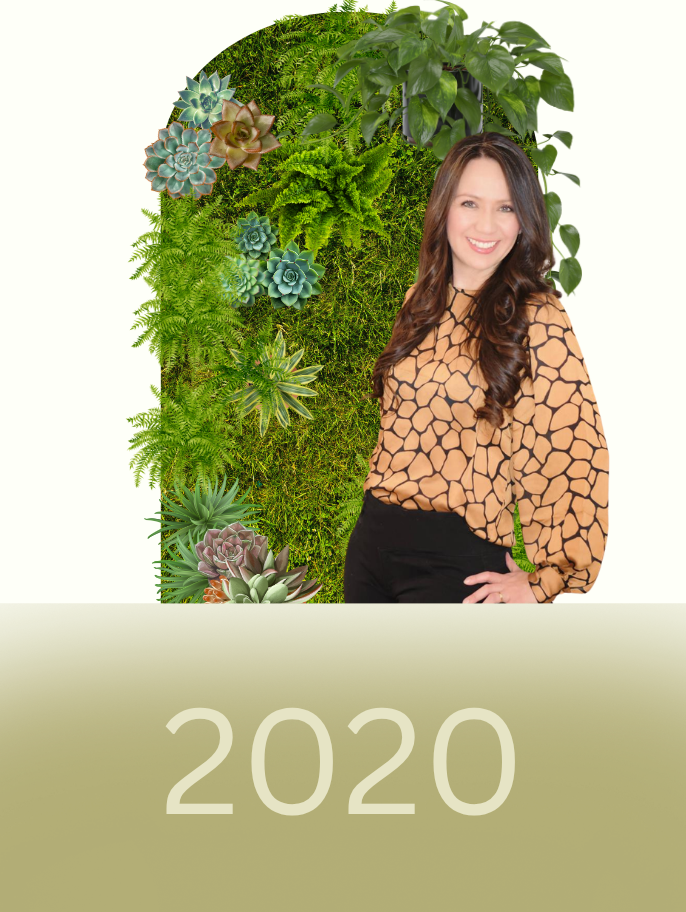GreenTech Painting co-founder Yarinka Rojas presenting one of the company's first living wall designs, expanding into biophilic interior solutions in London, Ontario.