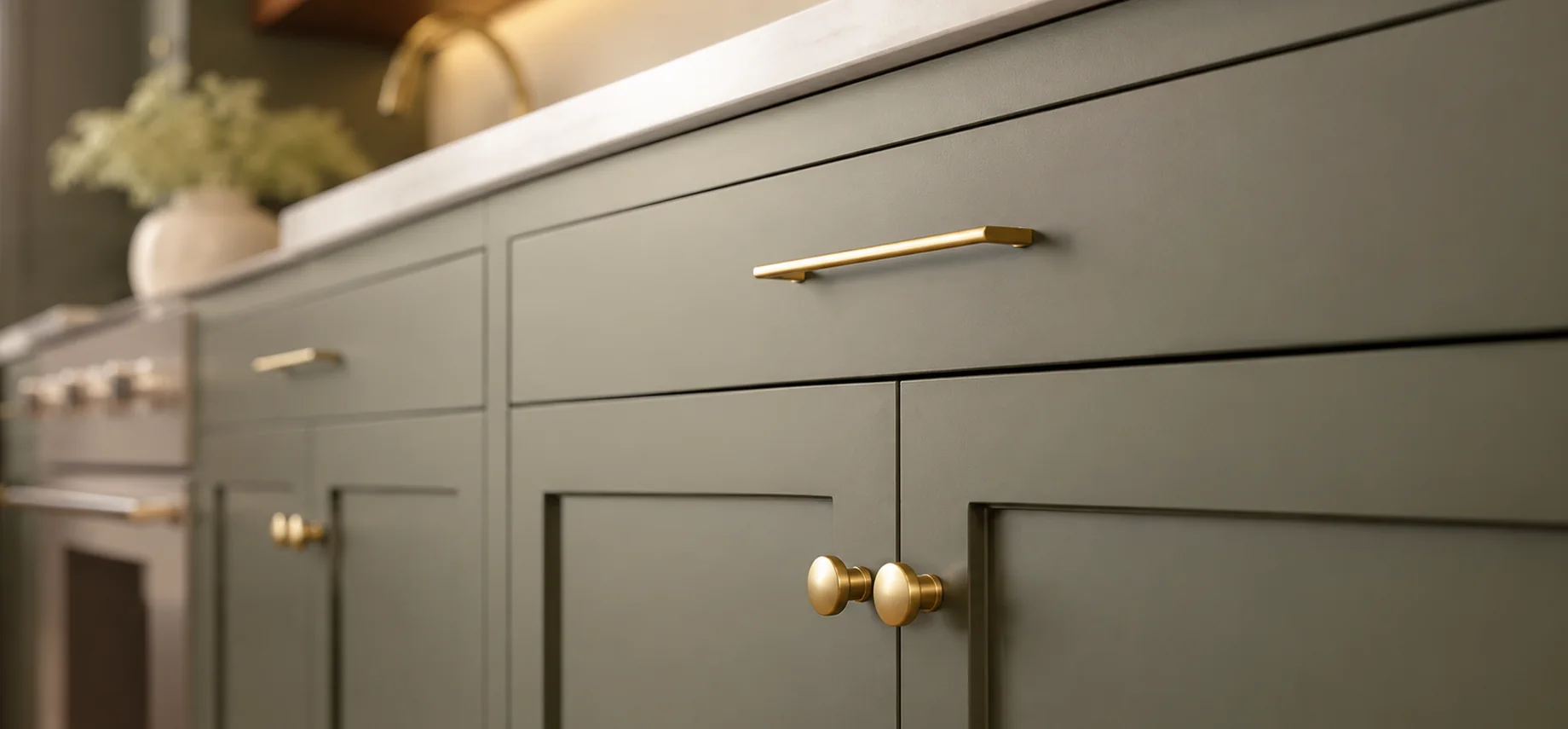 Professionally painted and refinished cabinets by GreenTech Painting in London, Ontario.