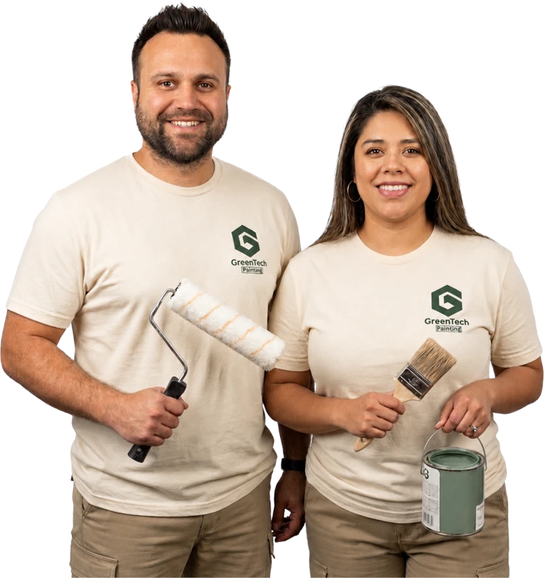 GreenTech Painting professional painting team standing together in London, Ontario.